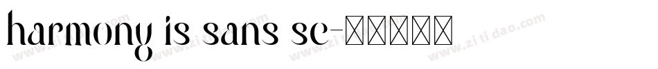 harmony is sans sc字体转换